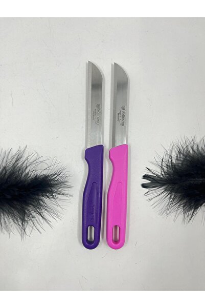 Solingen 2 Parça Meyve Bıçağı Delikli Model ( mor pembe )