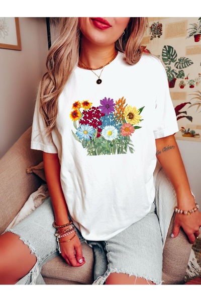 Jose Clothing Tricou imprimat cu mâneci scurte din bumbac organic