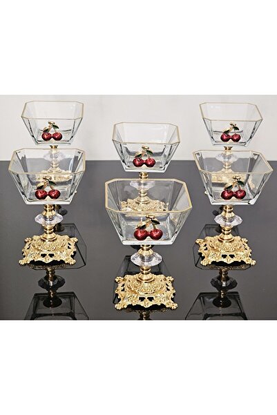 atabey home collection 6-Piece Crochet Magnolia Pouring Pot and Bowl Presentation Cup Set