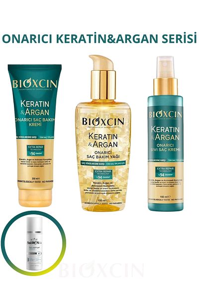 Bioxcin 250ml Hair Care Cream + 150ml Liquid Conditioner + 150ml Hair Care Oil + 100ml Facial Cleansing Gel