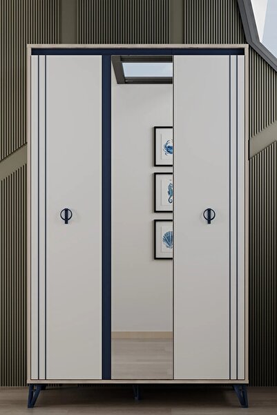 MODAMED Rüya Atlantik Çam 3 Kapaklı Gardırop