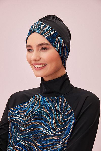SUWEN Σετ μαγιό Hijab με σχέδιο