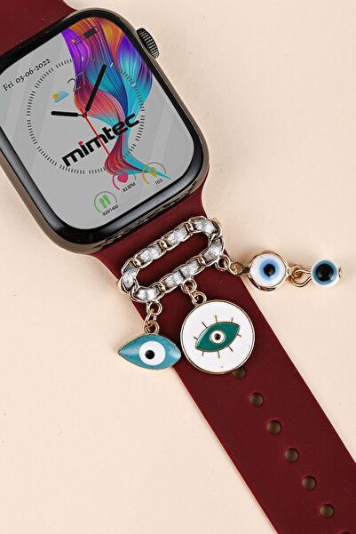 mimtec Apple Watch Uyumlu Charm Huawei Watch Fit 2 Uyumlu Charm Aksesuar Süs Kordon Süsü