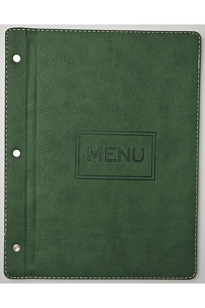 ankara menü A4 Transparent Leather Screw Mounted - Plated Cloth Patterned (1 Piece)