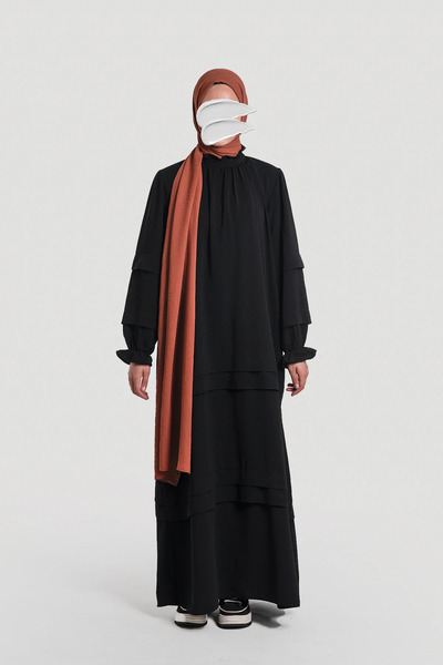 Lemaye Defne Elbise Ferace - Siyah