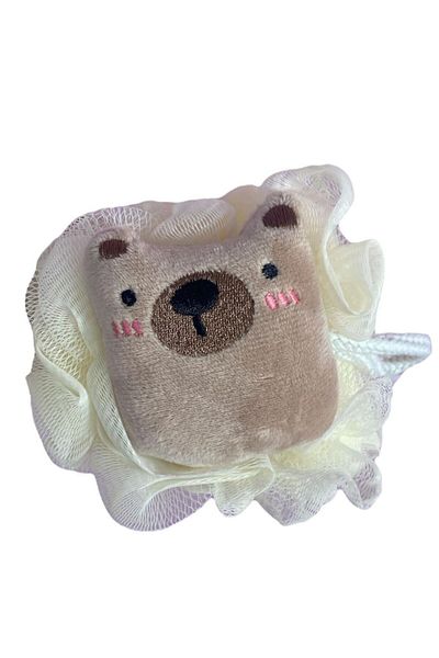 TAKIŞTIR Cream Color Teddy Bear Figured Ball Washcloth