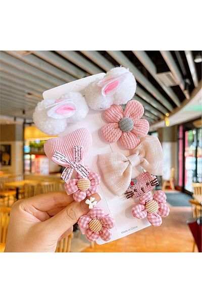 So Much Accesories So-much Children's Collet Snap Buckle Set 9 Pieces White Rabbit-9