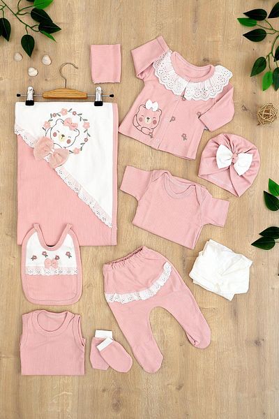 Sitilin 10 Newborn Baby Girl Hospital Exit Set - Stl6743
