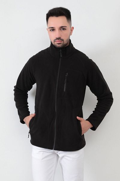 JB John Borners Men's Micro Fleece - with Pocket Stitching and Zip