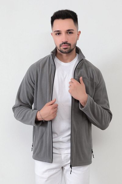 JB John Borners Men's Micro Fleece - with Pocket Stitching and Zip