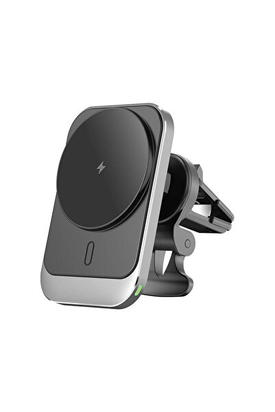WIWU Manyetik Kablosuz Şarj Özellikli Araç Telefon Tutucu Wiwu CH-314 Havalandırma Tasarım Siyah