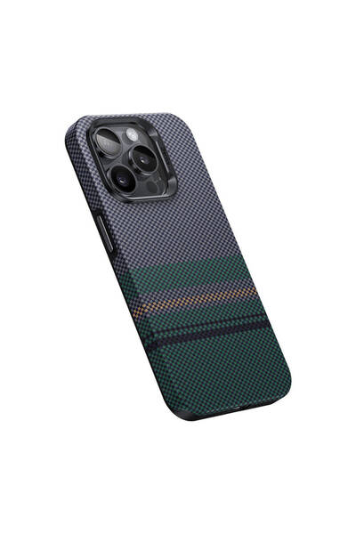 Benks iPhone 15 Pro Max Kılıf Magsafe Şarjlı Karbon Fiber Tasarım Benks Auror...