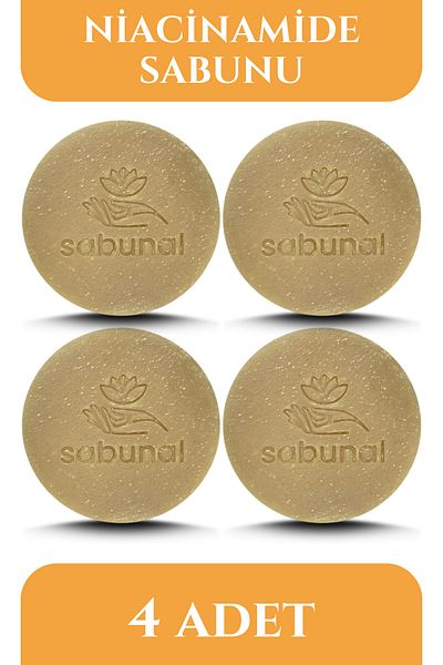 sabunal Niacinamide Soap 4 Pieces - Brightening, Blackhead and Acne Soap
