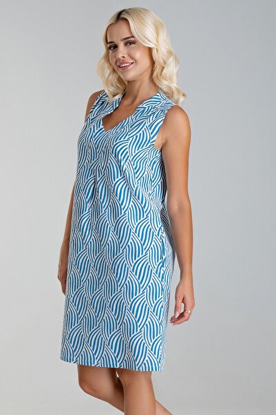 Bold & Young Rochie din bumbac țesut in in - Palton de dama cu imprimeu si buzunar