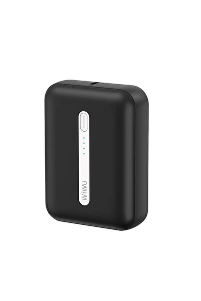 WIWU Mini Powerbank 10000mAh Wiwu Wi-P033 LED Işık Göstergeli Taşınabilir Siyah