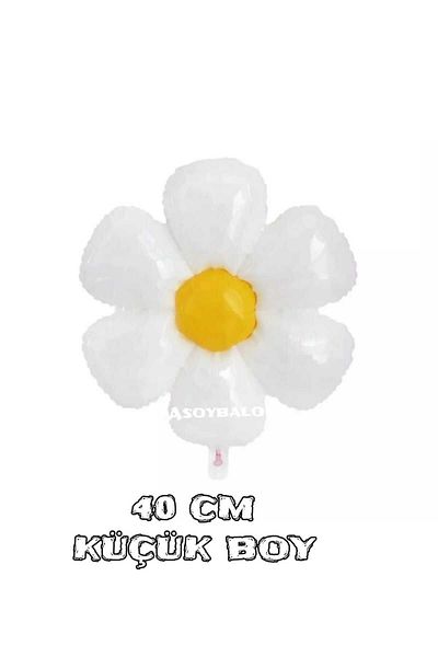 asöy Daisy White Yellow Foil Balloon 40 Cm