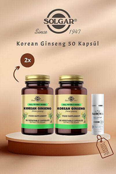 Solgar Korean Ginseng 50 Kapsül Takviye Edici Gıda 2 Adet