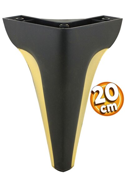 Badem10 Endülüs Mobilya Kanepe Tv Ünitesi Konsol Koltuk Ayağı Siyah Renk 20 C...