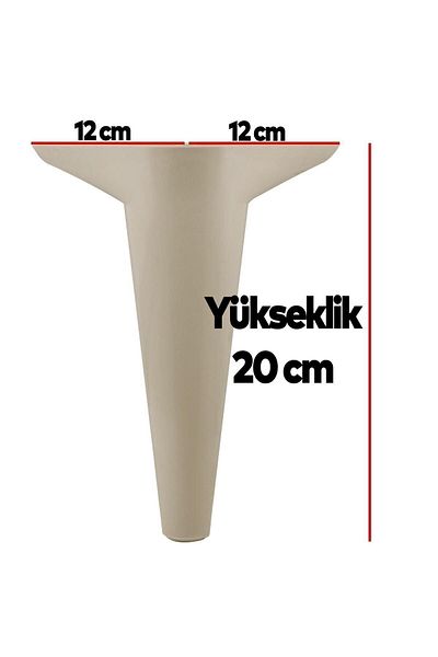 Badem10 Aspen Mobilier de lux Canapea Fotoliu Unitate TV Consolă Picior Picioare 20 Cm Crem (4 BUC.)