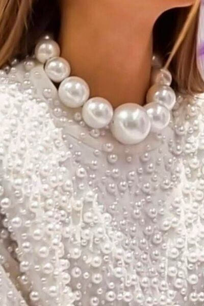 PETEK AKSESUAR صف قلادة نمط اللؤلؤ