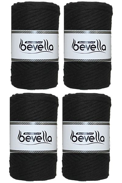 Bevella Macrame Cord Σχοινί Taranan Macrame Single Twist Can Comb Σχοινί 3 mm Βαμβακερά νήματα Macrame 1 kg (4X250 gr)