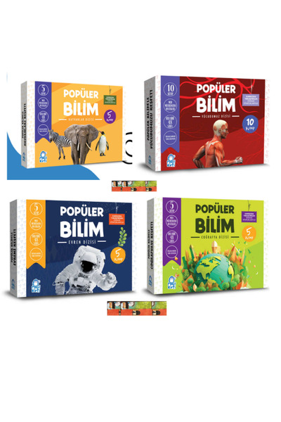 Mavi Kirpi Yayınları 2-3-4.Sınıf-Popüler Bilim Vücudumuz, Hayvanlar, Evren, C...