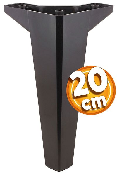 Badem10 Canapea de lux din cedru - Unitate TV neagra de 20 cm, fotoliu si picioare console