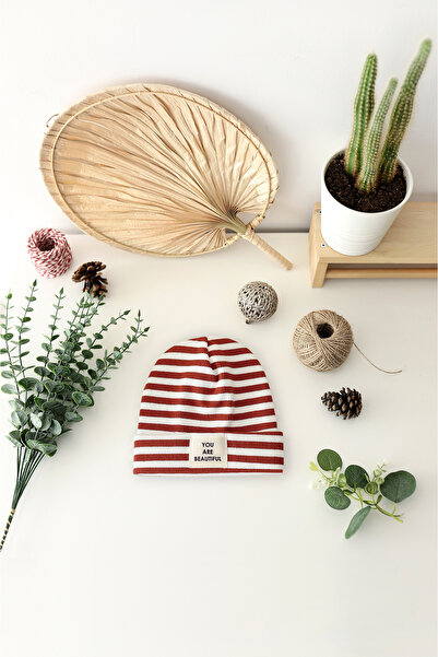 Doğan Collection Ribana Hardal-Çizgili Etiketli 2'li Çocuk Bere