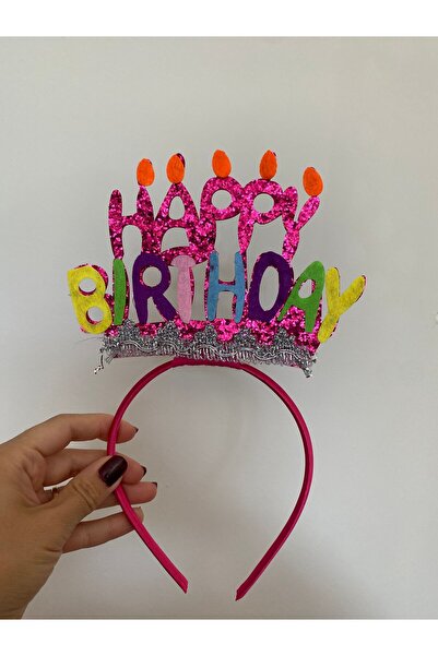 karpuzbutiks Happy Birthday Yazılı Doğum Günü Taç