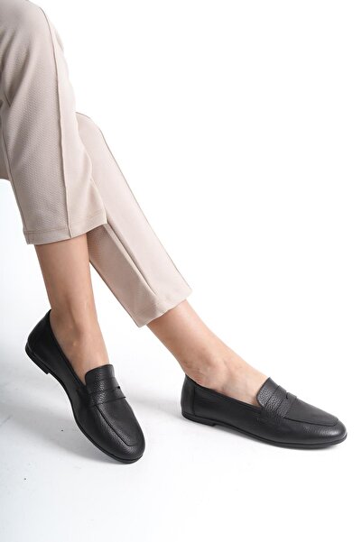 CZ London Γυναικεία Loafer παπούτσια από γνήσιο δέρμα με εύκαμπτη σόλα και λεπτομέρεια πόρπης