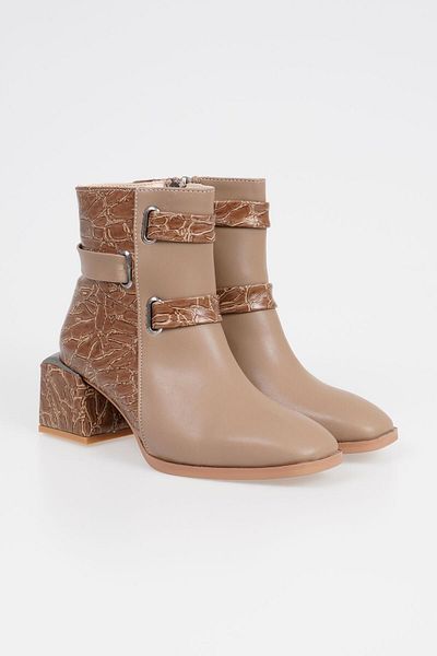 CZ London Piece Winter Women's Heeled Boots - Front and Back Belt