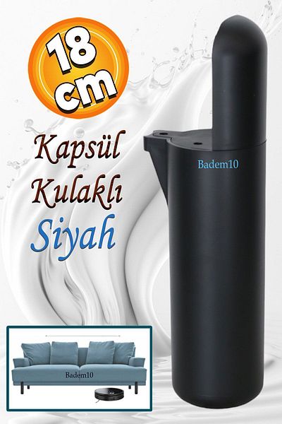 Badem10 Capsula Bohemian (PREMIUM) Negru 18 Cm Mobilier Canapea Unitate TV Fotoliu Baza Stalp Picioare