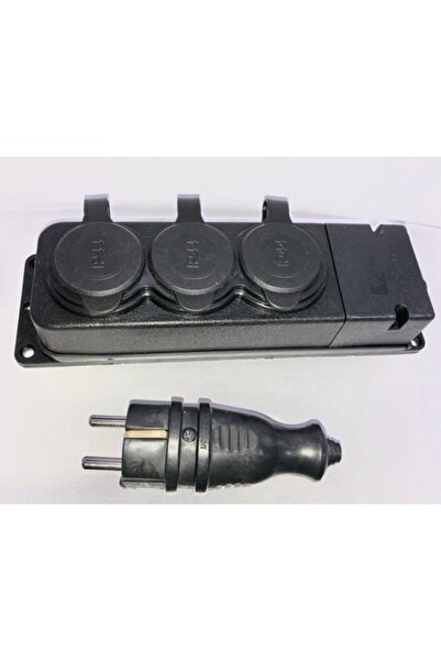 Orel Kauçuk Monofaze Üçlü Grup Priz Kauçuk Erkek Fiş 1 Adet