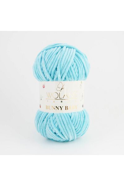 WOLANS 413 Turquoise Soft Velvet - Μαλακό νήμα πλεξίματος μωρού, περιλαμβάνεται κουβέρτα