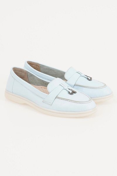 CZ London Genuine Leather Women's Loafer Accessory Detailed Casual Shoes