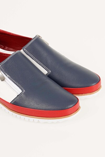 CZ London Genuine Leather Women's Casual Shoes Zippered Comfortable Sole