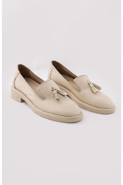 CZ London Genuine Leather Women's Tasseled Casual Masculine Loafer Shoes