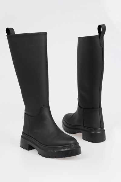 CZ London Women's Laceless Thick Toe Sole Boots