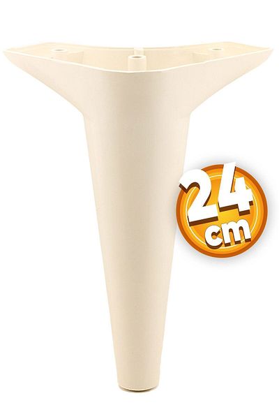 Badem10 Aspen Mobilier de lux Canapea Fotoliu Unitate TV Consolă Stâlp Picioare 24 Cm Cremă Picior
