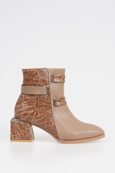 CZ London Piece Winter Women's Heeled Boots - Front and Back Belt