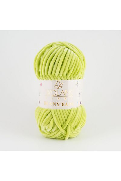 WOLANS 446 Pistachio Green Soft Velvet - Baby Bunny νήμα πλεξίματος, μαλακό νήμα κουβέρτας
