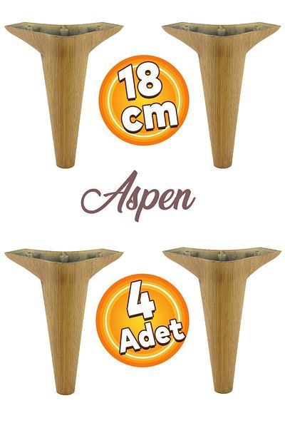 Badem10 Canapea de lux maro Aspen și consolă TV - picioare de 18 cm (4 bucăți)