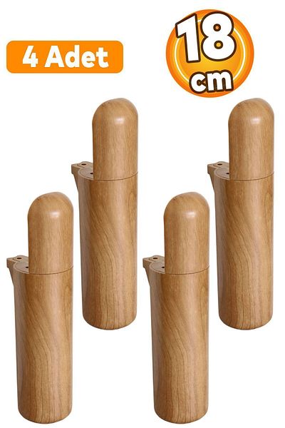 Badem10 Capsula Bohemian (PREMIUM) Mobila Canapea Unitate TV Fotoliu Picior Picioare Model Lemn 18 Cm 4 Buc