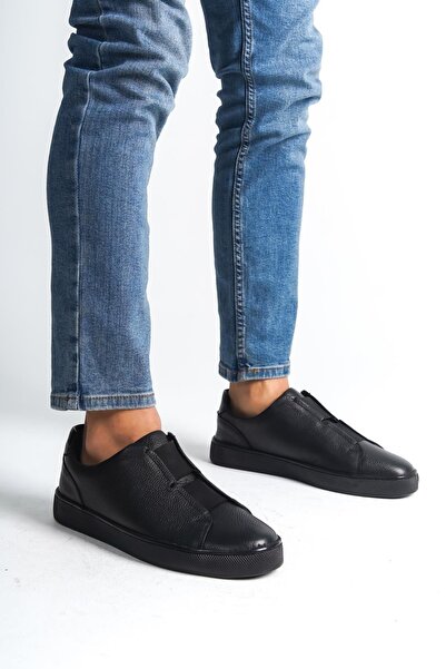 CZ London Ежедневни спортни обувки с двойни гумени детайли от естествена кожа, кецове