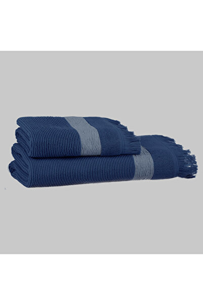 Sarev Темно-синій 100% бавовняний рушник для ванної кімнати - 80*150 см