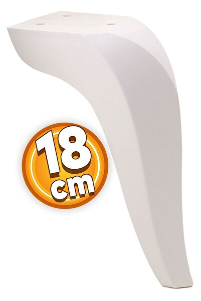 Badem10 Harvey Lüks Mobilya Kanepe Tv Ünitesi Koltuk Ayağı 18 Cm Beyaz Konsol...