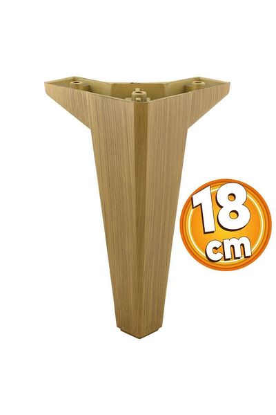 Badem10 Consolă de canapea de lux - Unitate TV din cedru, picior de fotoliu din nuc deschis, picioare de 18 cm (4 buc.)