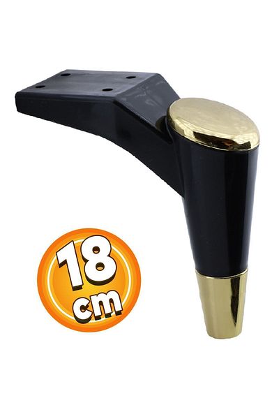 Badem10 Maya Luxury Black Gold Consolă TV - 18 Cm Picior de scaun