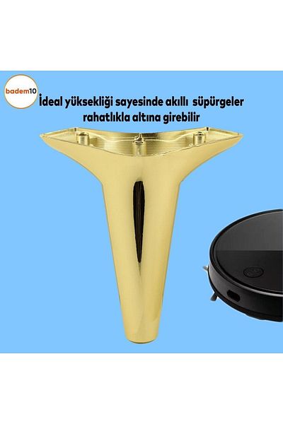 Badem10 Aspen Mobilier de lux Canapea Fotoliu Unitate TV Consolă Stâlp Picioare 24 Cm Aur Aur