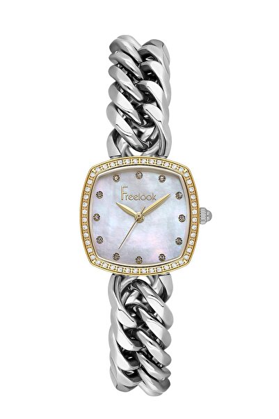 Freelook ساعة نسائية فضية اللون من الفولاذ - سلسلة سوار زراعية FL.1.10463-4